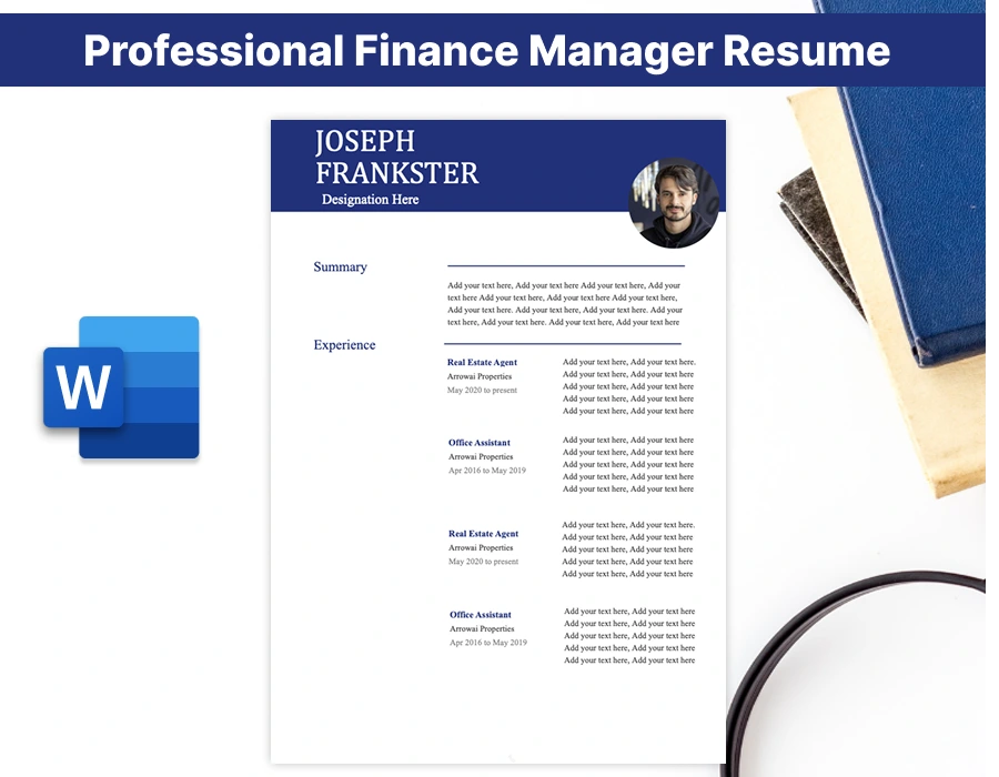 Professional Finance Manager Resume Template
