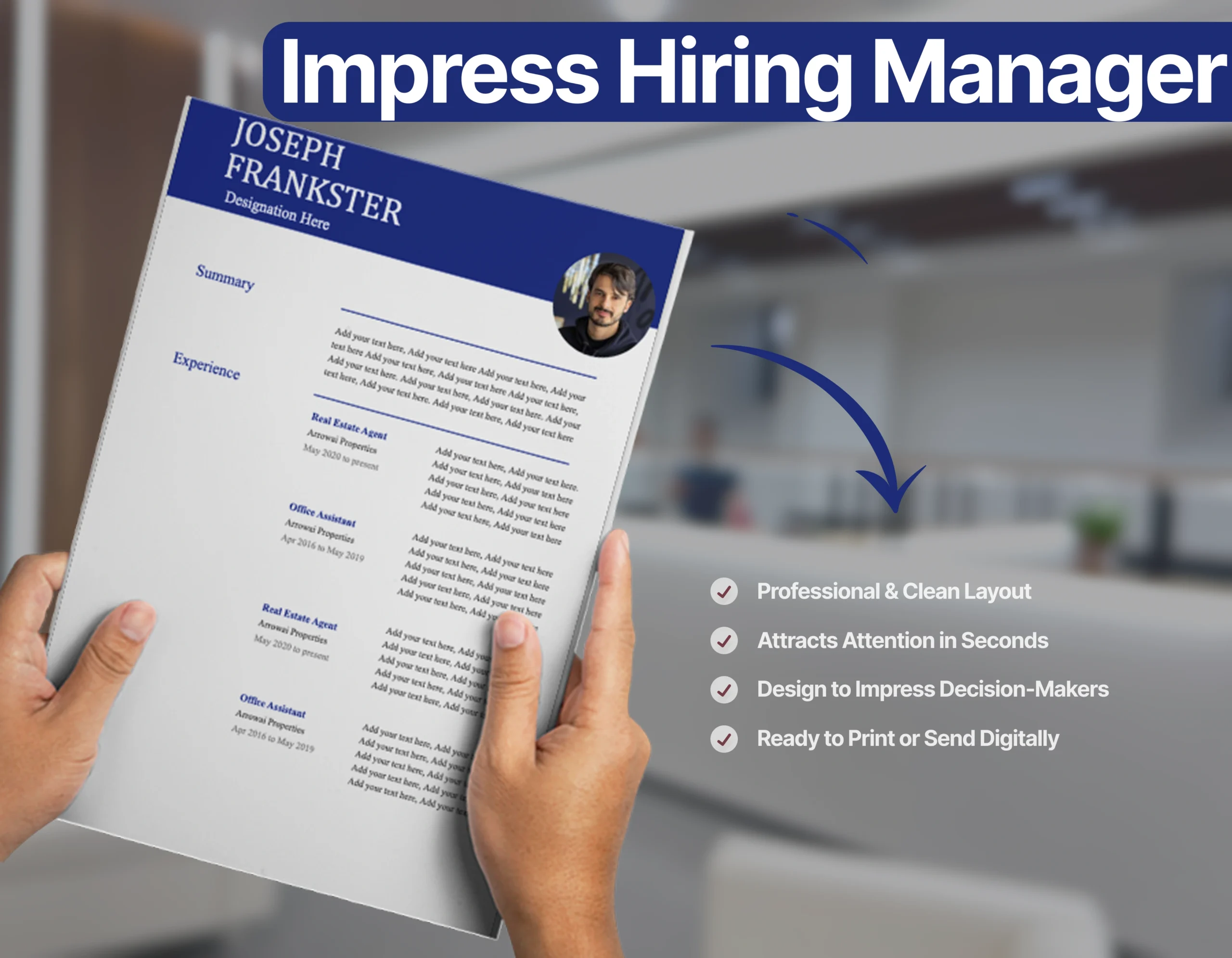 Professional Finance Manager Resume Template - Image 2