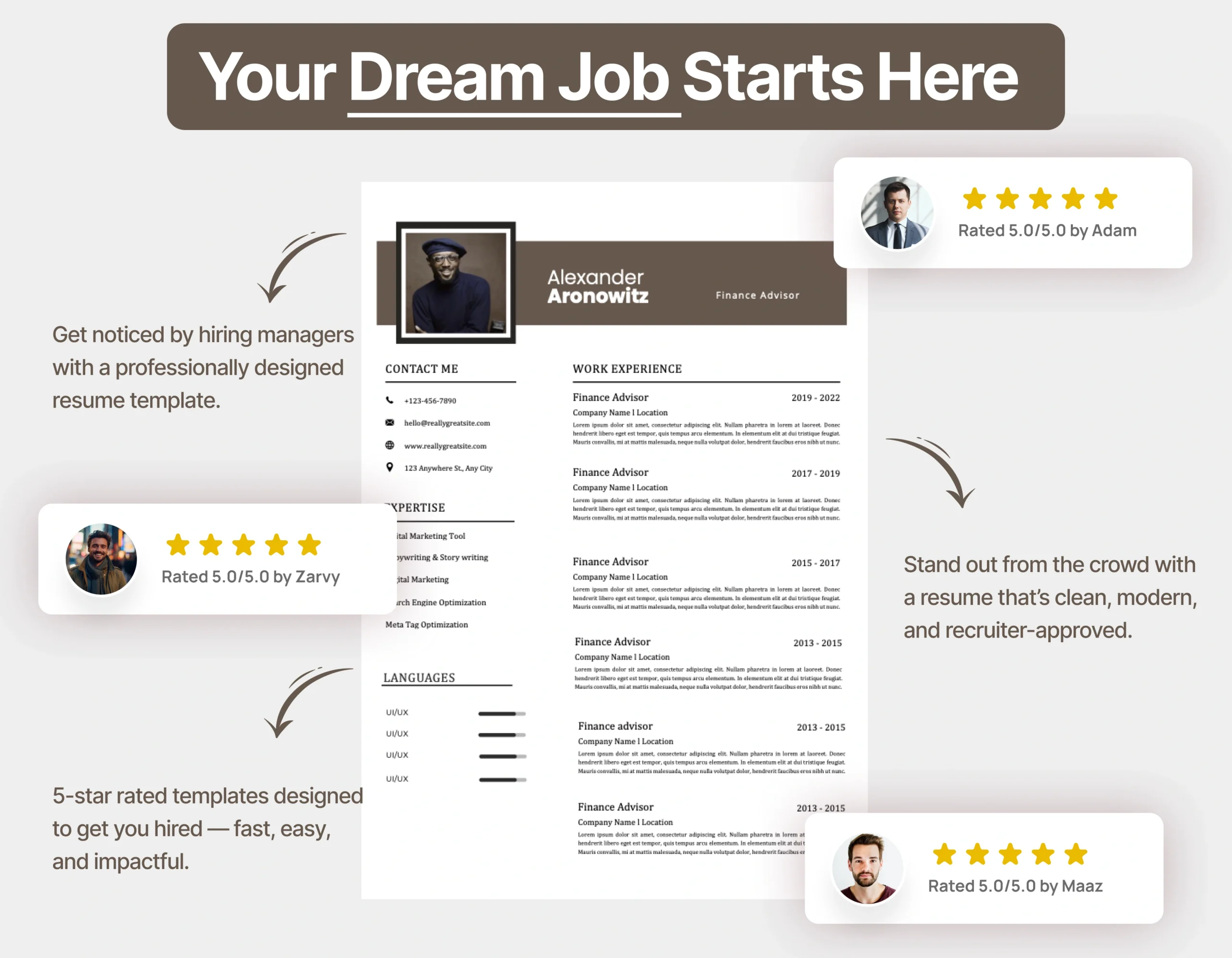 Corporate Finance Advisor Resume Template - Image 2
