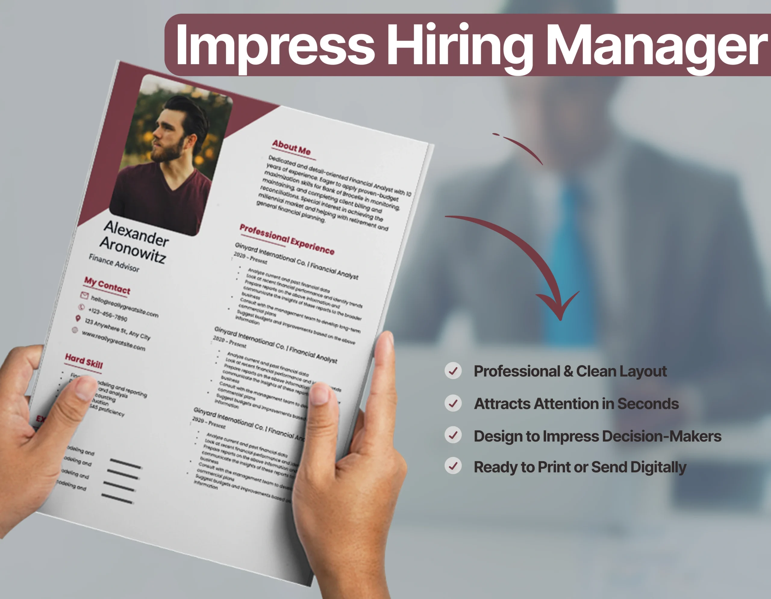 Minimalist IT Manager Resume Template - Image 3