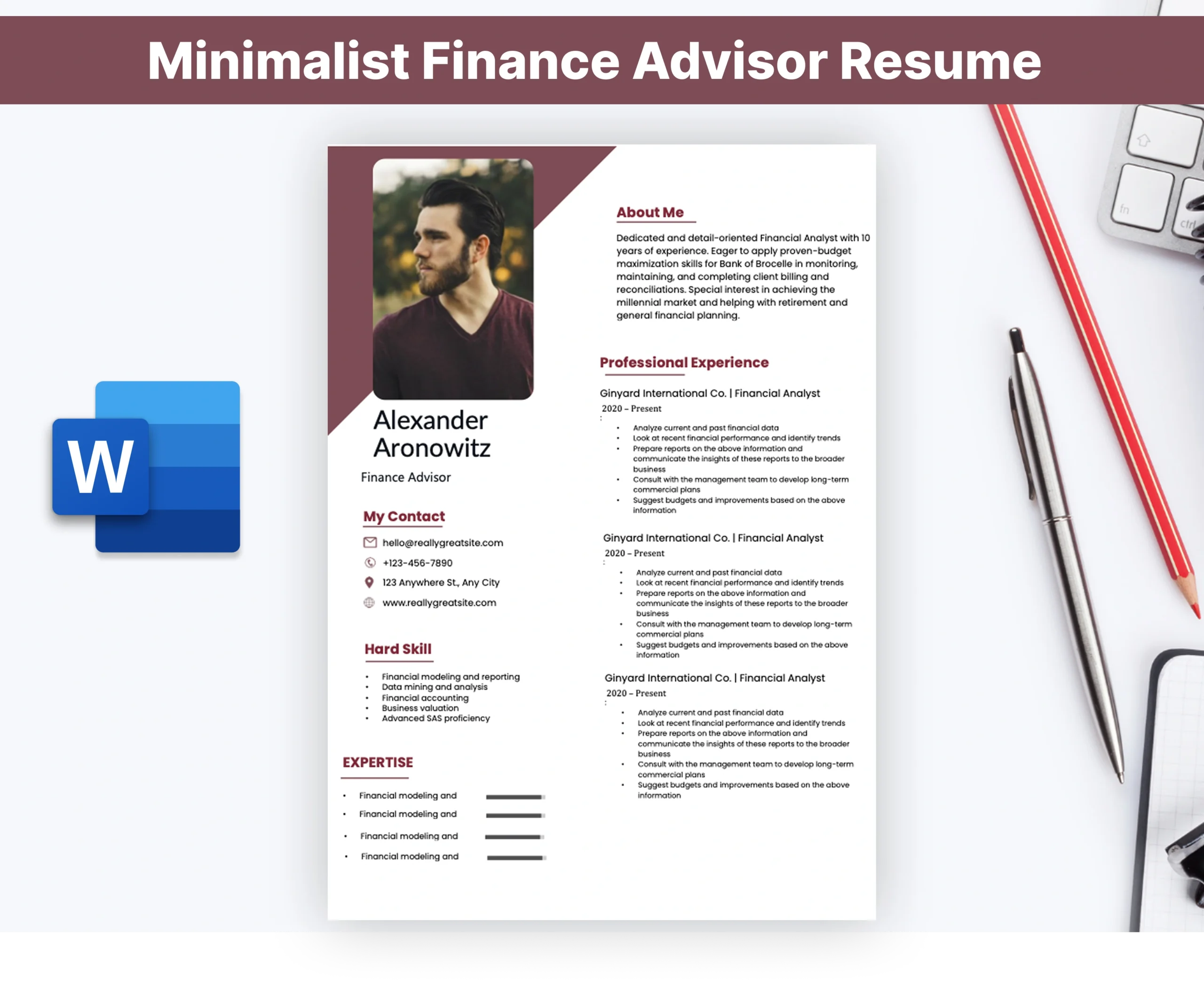 Minimalist IT Manager Resume Template
