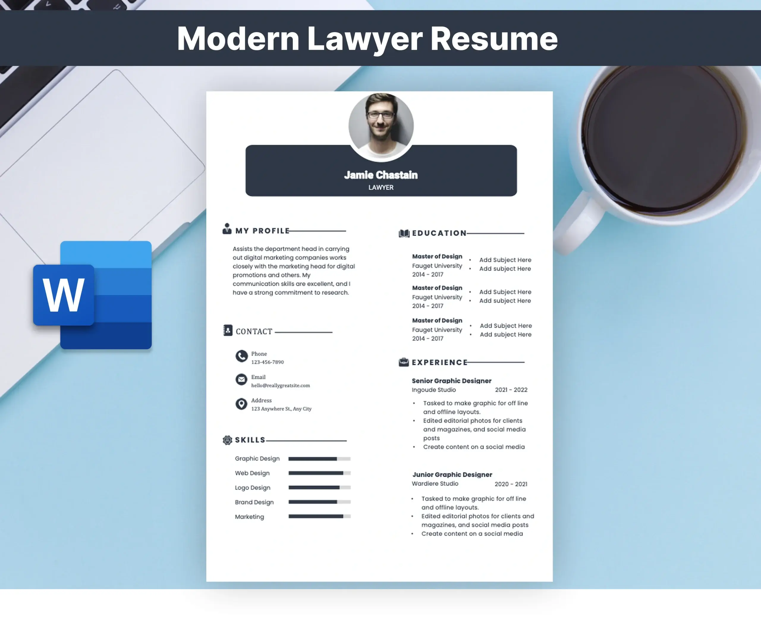 Modern Lawyers Resume Template